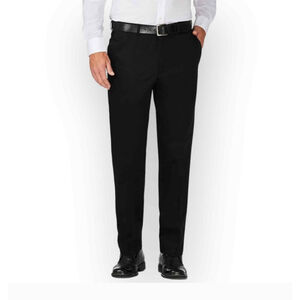 Men's Haggar Black Work to Weekend Classic Fit Flat Front Dress Pants 40Wx32L